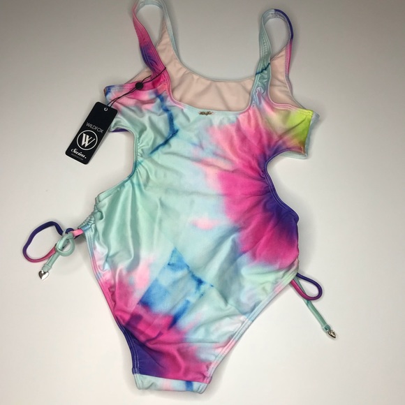 NWT Wildfox Tie Dye Monokini One Piece Swim Suit - Picture 7 of 8